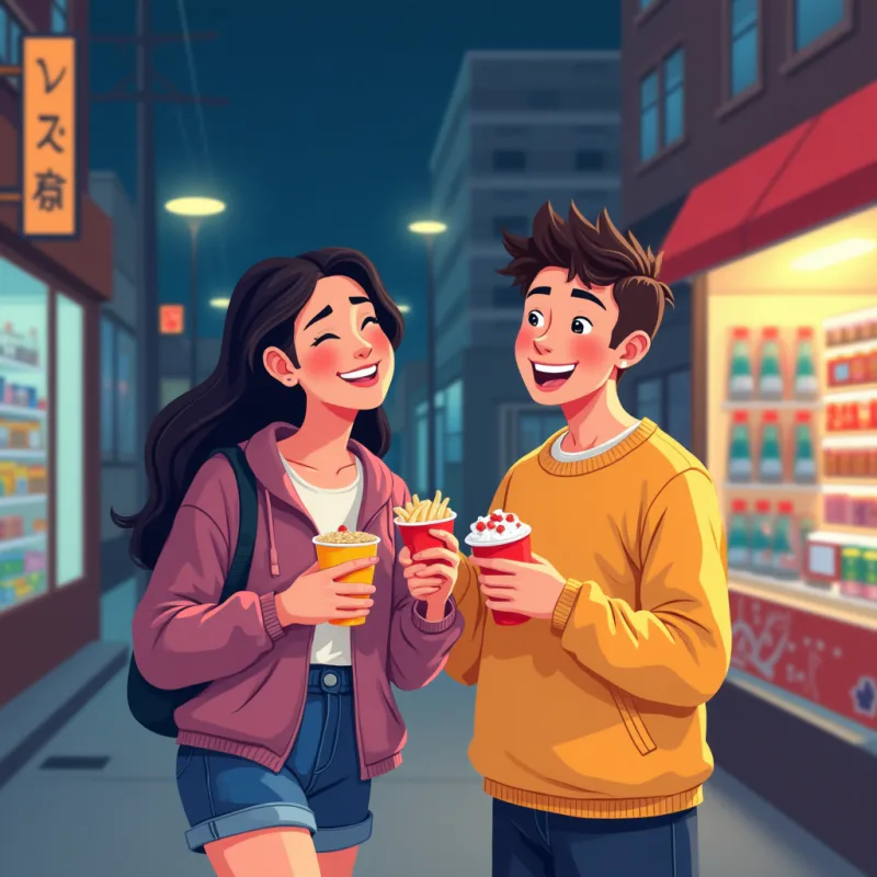 Friends meeting up over snacks and sharing an ordinary moment together