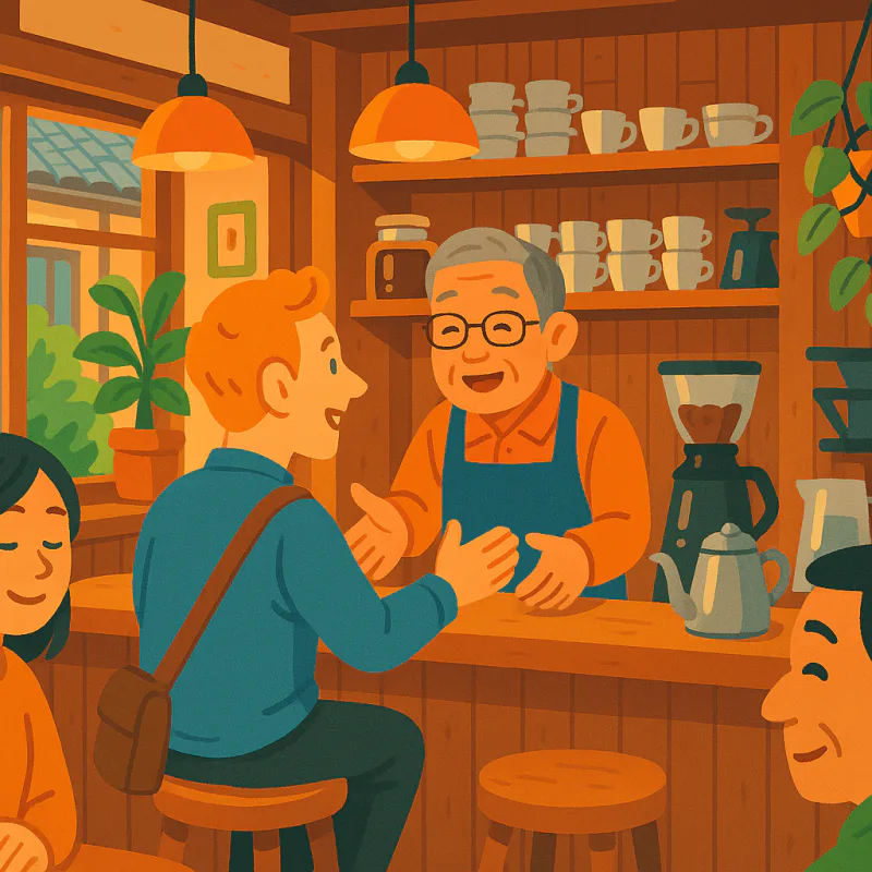 Local regular spot in Japan