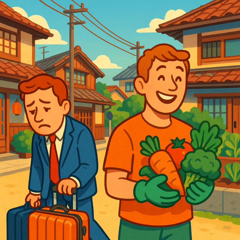 Two foreigners in Japan, one leaving, one rooted