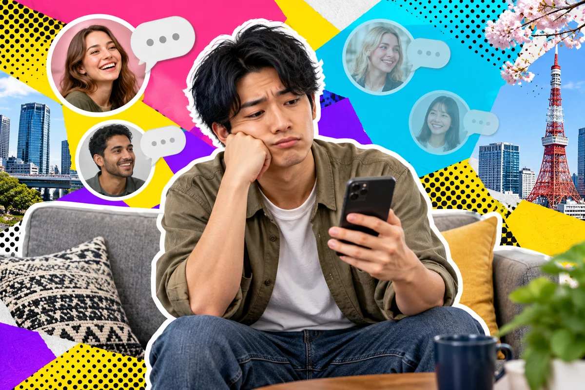 Homem decepcionado com uma conversa online que parou