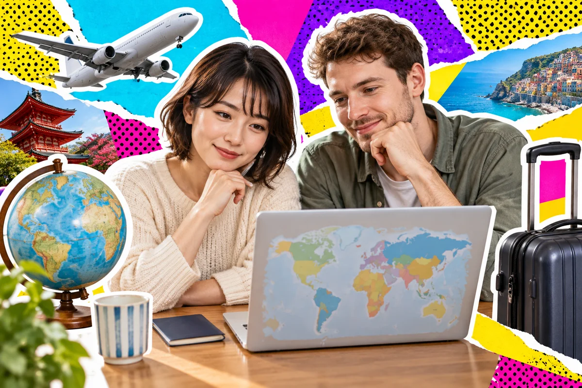 Mulher japonesa e seu parceiro pensando em se mudar para o exterior